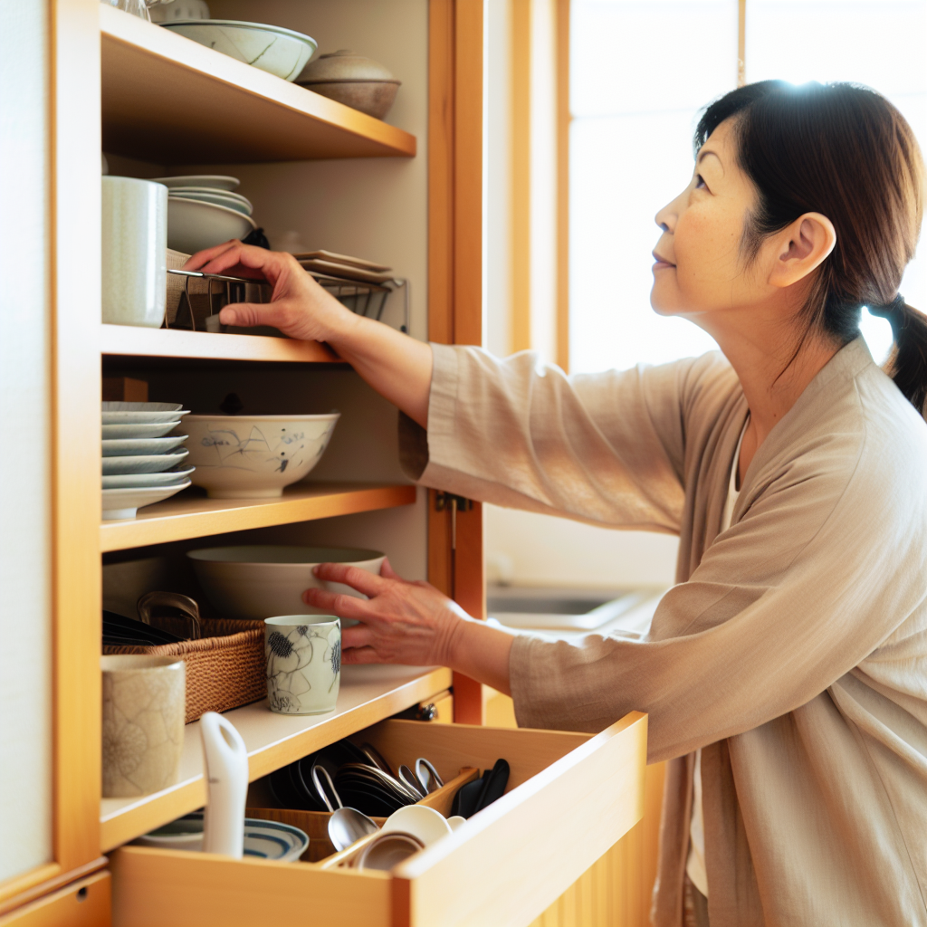 主婦必見!食器棚が2倍すっきりする5つの整理術で毎日快適のアイキャッチ画像